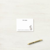 Elegante Moderne Kitty, Kat Moeder, Grappig Gepers Post-it® Notes (Op bureau)