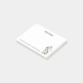 Elegante Moderne Kitty, Kat Moeder, Grappig Gepers Post-it® Notes (Schuin)