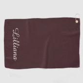 Elegante Moderne Klasse Simpele Monogrammen Golfhanddoek (Horizontaal)