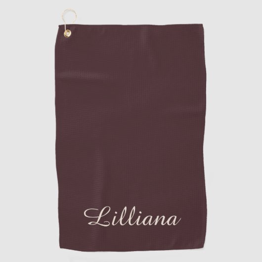 Elegante Moderne Klasse Simpele Monogrammen Golfhanddoek (Voorkant)