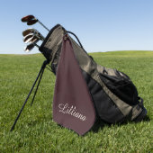 Elegante Moderne Klasse Simpele Monogrammen Golfhanddoek (Groen)