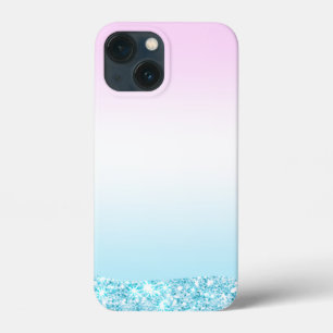 Elegante Moderne kleurrijke gradiënt glitter Regen iPhone 13 Mini Hoesje