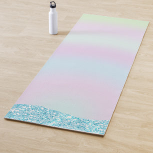 Elegante Moderne kleurrijke gradiënt glitter Regen Yogamat