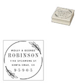 Elegante moderne krans net getrouwd retour adres rubberstempel (Gestempeld)
