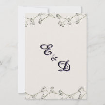 Elegante moderne landelijke trouwuitnodiging