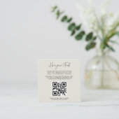 Elegante & moderne Light Sage Honeymoon fonds QR c Informatiekaartje (Staand voorkant)