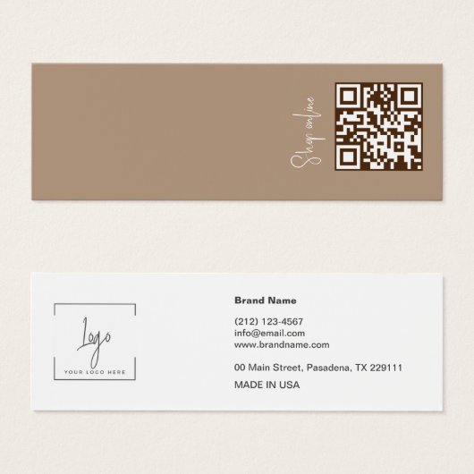 Elegante Moderne Logo QR Code Display Kaart (Voorkant /achterkant)