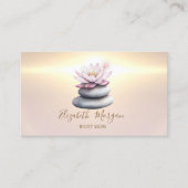 Elegante moderne Lotus Zen Stones Visitekaartje (Voorkant)