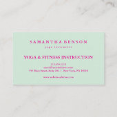 Elegante moderne lotusbloem visitekaartje (Achterkant)