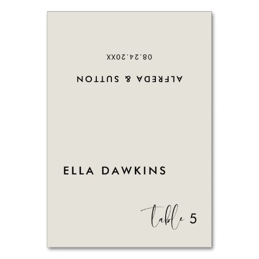 Elégante moderne Lumière mariage carte de place in (Par défaut)