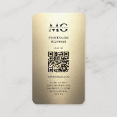Elegante moderne luxe Faux Gold Professional Visitekaartje (Achterkant)