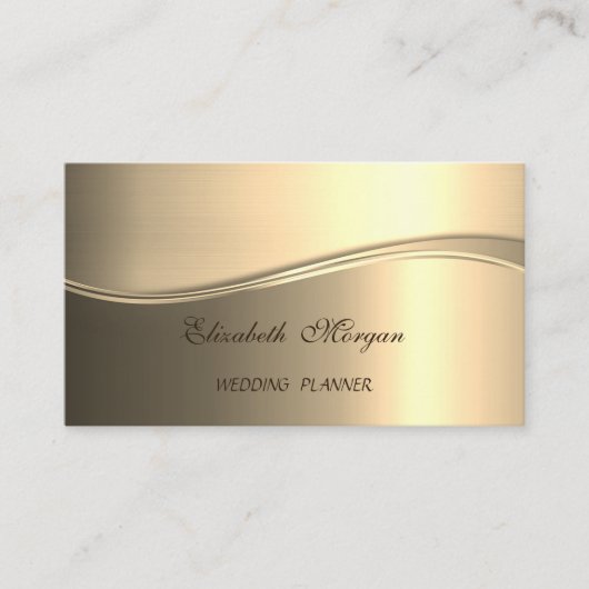 Elegante Moderne Luxe Goud Visitekaartje (Voorkant)