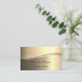Elegante Moderne Luxe Goud Visitekaartje (Staand voorkant)