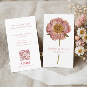 Elegante Moderne Luxe Wilde Bloem Botanische Bloem Visitekaartje