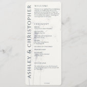 Elegante moderne marine blauwe bruiloft programma (Voorkant)