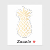 Elegante moderne meisjesgouden ananas sticker (Vel)