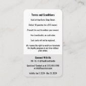 Elegante moderne minimal Logo merk klant punch Klantenkaartje (Achterkant)