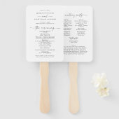 Elegante, moderne minimale bruiloft fan handwaaier (Voorkant en achterkant)