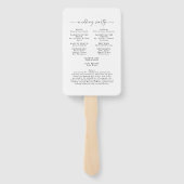 Elegante, moderne minimale bruiloft fan handwaaier (Achterkant)