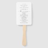 Elegante, moderne minimale bruiloft fan handwaaier (Voorkant)