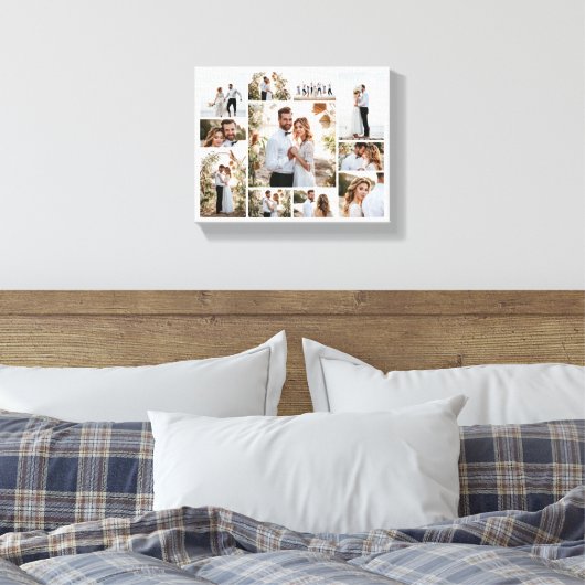 Elegante moderne minimale fotocollage eenvoudig sc canvas afdruk (Insitu (Slaapkamer))