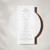 Elegante moderne minimale huwelijksceremonie programma