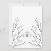 Elegante Moderne Minimalistische Bloemen Eenvoudig Kaart (Achterkant)