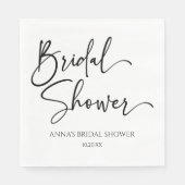 Elegante Moderne Minimalistische Bruidsborrel Servet (Voorkant)