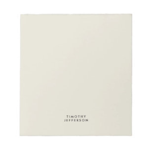 Elegante moderne minimalistische eigen naam notitieblok