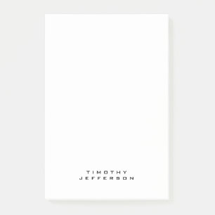 Elegante moderne minimalistische eigen naam post-it® notes