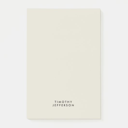 Elegante moderne minimalistische eigen naam post-it® notes (Voorkant)