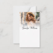 Elegante moderne minimalistische foto notitiekaartje (Voorkant)