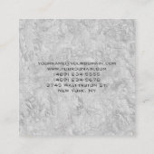 Elegante moderne minimalistische grijze profession vierkante visitekaartje (Achterkant)