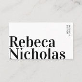 Elegante moderne minimalistische interieurontwerpe visitekaartje (Voorkant)