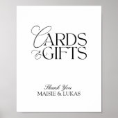 Elegante moderne minimalistische Kaarten en gesche Poster (Voorkant)