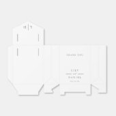 Elegante moderne minimalistische monogram huwelijk bedankdoosjes (Uitgevouwen)