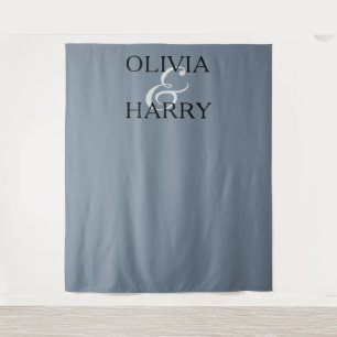 Elegante Moderne Minimalistische Namen Trouw Achte Wandkleed