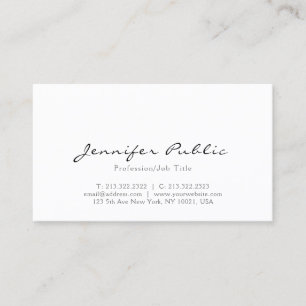 Elegante moderne minimalistische typografie script visitekaartje