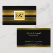 Elegante moderne minimalistische vervaagde gouden visitekaartje (Voorkant / Achterkant)