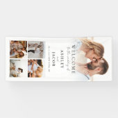 Elegante moderne minimalistische welkomstfoto brui spandoek (Horizontaal)