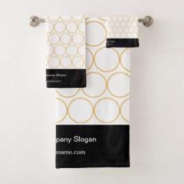 Elegante moderne minimalistische zwart-witte Logo Bad Handdoek