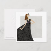 Elegante moderne mode-illustratiekaart kaart (Voorkant / Achterkant)