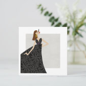 Elegante moderne mode-illustratiekaart kaart (Staand voorkant)