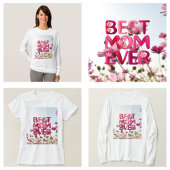 Elegante moderne moeder's beste moeder ooit roze b t-shirt