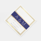 Elegante / moderne monogrammed bruiloft partij servetten (Hoek)