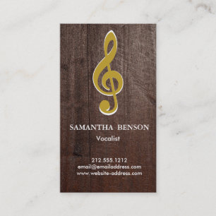 Elegante moderne muzikale sleutel logo vocalist za visitekaartje