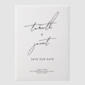 Elegante moderne namen slaan onze datum op vellum uitnodigingen (Voorkant)
