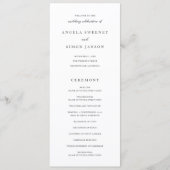 Elegante Moderne Neutrale Bruiloft Programma (Voorkant)