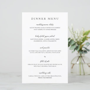 Elegante moderne neutrale trouwmenu