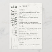 Elegante Moderne Paardebloem Mos Groene Bruiloft Menu (Voorkant)